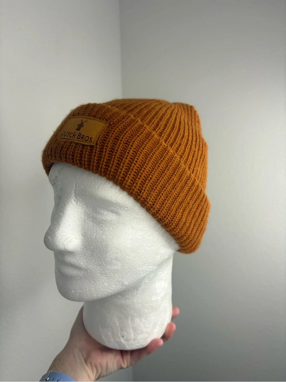 Dutch Bros Knit Beanie - Mustard Orange